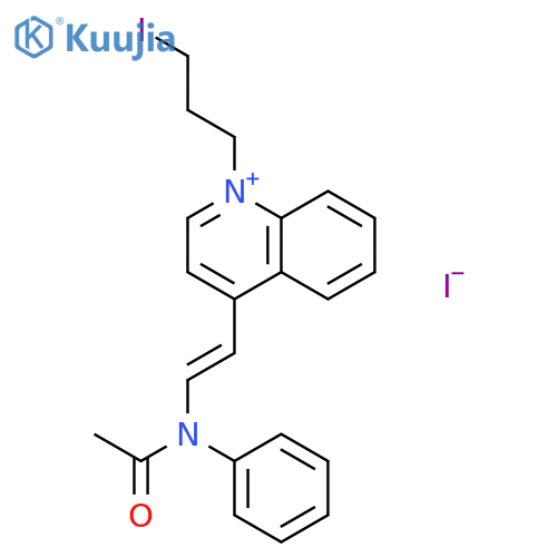 Quinolinium, 4-[2-(acetylphenylamino)ethenyl]-1-(3-iodopropyl)-, iodide structure