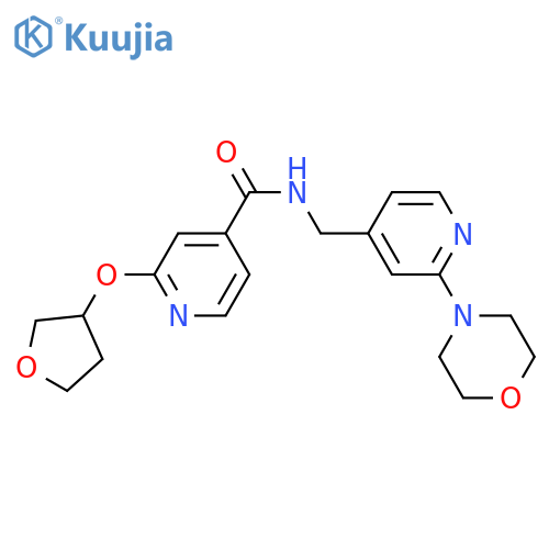 N-[(2-morpholin-4-ylpyridin-4-yl)methyl]-2-(oxolan-3-yloxy)pyridine-4-carboxamide structure
