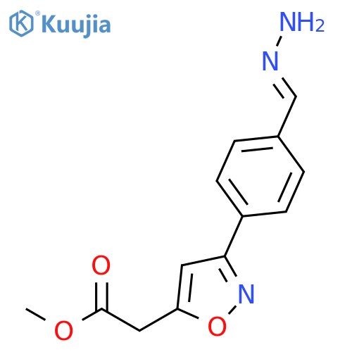 5-Isoxazoleacetic acid, 3-[4-(aminoiminomethyl)phenyl]-, methyl ester structure