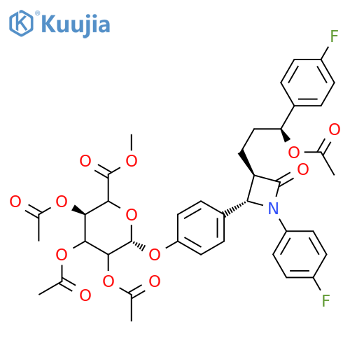 3-O-Acetyl Ezetimibe 2,3,4-Tri-O-acetyl-b-D-glucuronide Methyl Ester structure