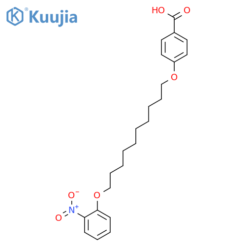 Benzoic acid, 4-[[10-(2-nitrophenoxy)decyl]oxy]- structure