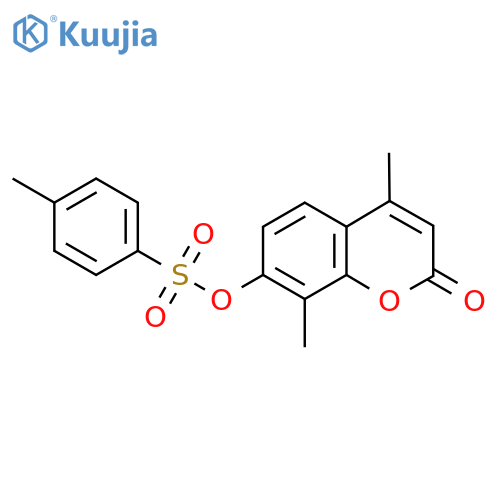 4,8-dimethyl-2-oxo-2H-chromen-7-yl 4-methylbenzene-1-sulfonate structure
