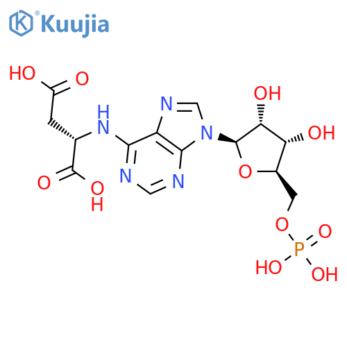 L-Aspartic acid,N-[9-(5-O-phosphono-b-D-ribofuranosyl)-9H-purin-6-yl]- structure