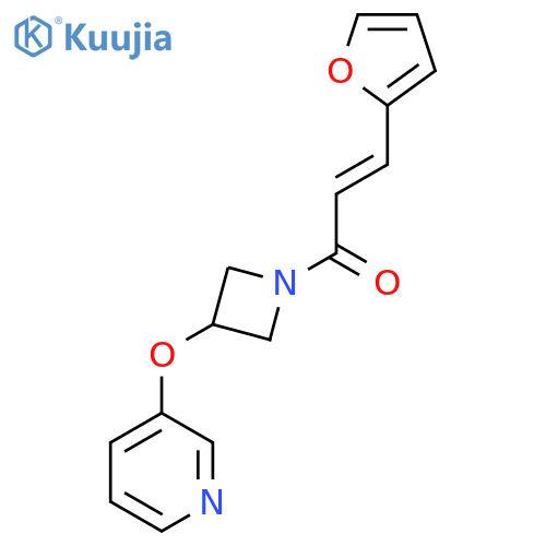 (2E)-3-(furan-2-yl)-1-3-(pyridin-3-yloxy)azetidin-1-ylprop-2-en-1-one structure