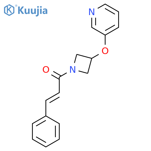 (2E)-3-phenyl-1-3-(pyridin-3-yloxy)azetidin-1-ylprop-2-en-1-one structure