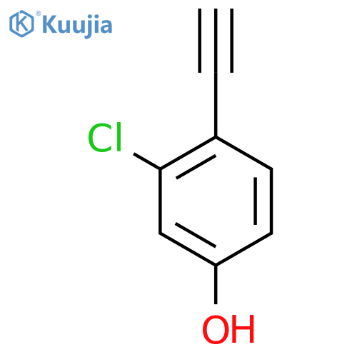 3-chloro-4-ethynylphenol structure