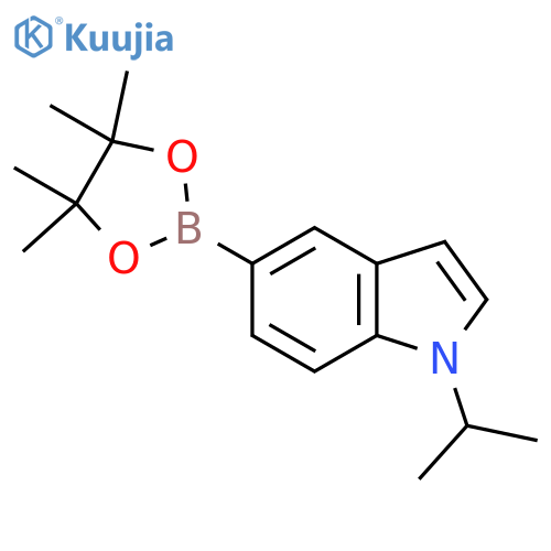 1-(propan-2-yl)-5-(tetramethyl-1,3,2-dioxaborolan-2-yl)-1H-indole structure