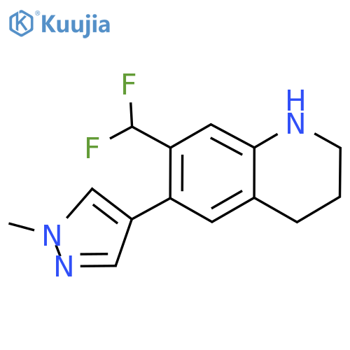 7-(Difluoromethyl)-6-(1-methylpyrazol-4-yl)-1,2,3,4-tetrahydroquinoline structure