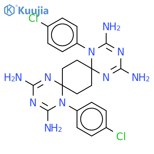 5,14-bis(4-chlorophenyl)-1,3,5,10,12,14-hexazadispiro[5.2.59.26]hexadeca-1,3,10,12-tetraene-2,4,11,13-tetramine;hydrochloride structure