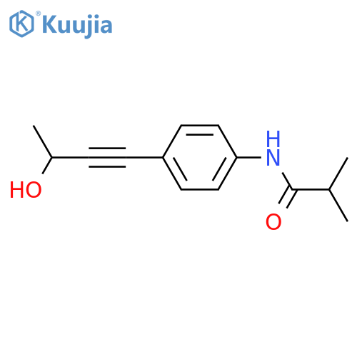 Propanamide, N-[4-(3-hydroxy-1-butynyl)phenyl]-2-methyl- structure