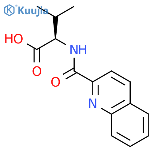 D-Valine, N-(2-quinolinylcarbonyl)- structure