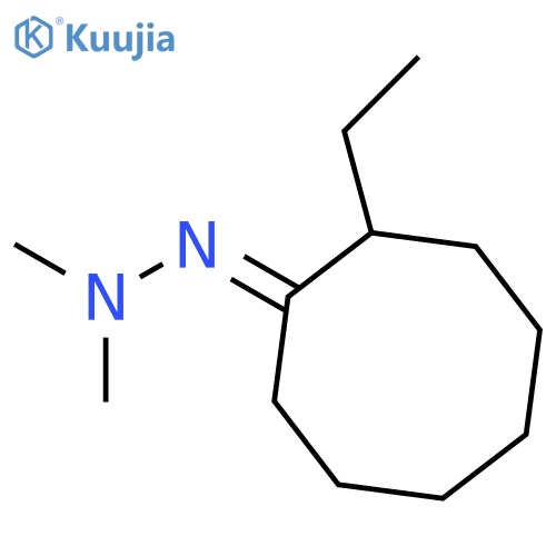 Cyclooctanone, 2-ethyl-, dimethylhydrazone structure