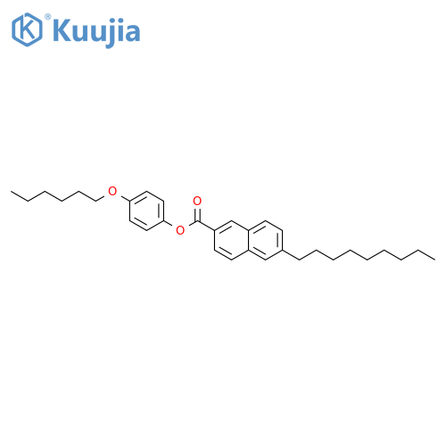 2-Naphthalenecarboxylic acid, 6-nonyl-, 4-(hexyloxy)phenyl ester structure