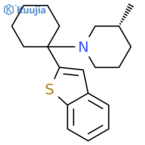 Piperidine, 1-(1-benzo[b]thien-2-ylcyclohexyl)-3-methyl-, (R)- structure