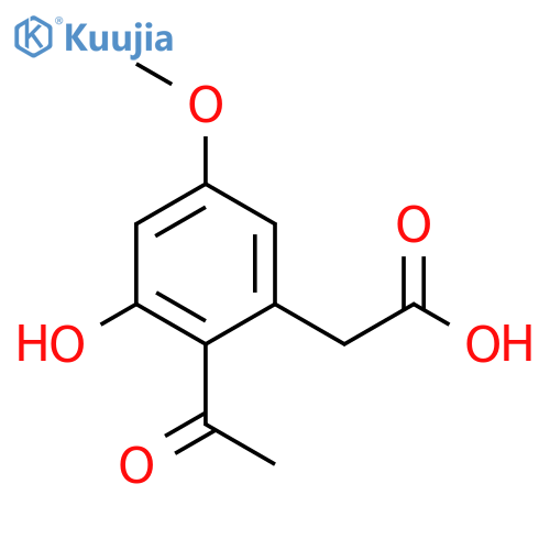 Benzeneacetic acid, 2-acetyl-3-hydroxy-5-methoxy- structure