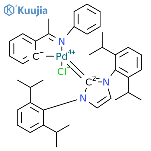 CHLORO{2-[(1-(N-PHENYL)IMINOETHYL]PHENYL}{[1,3-BIS(2,6-DI-I-PROPYLPHENYL]IMIDZOLE-2-YLIDENE}PALLADIUM(II) structure