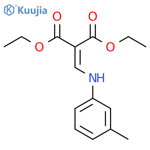 Propanedioic acid, [[(3-methylphenyl)amino]methylene]-, diethyl ester structure