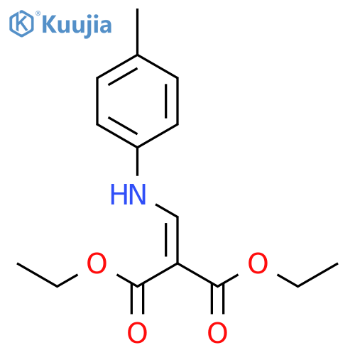 Propanedioic acid,2-[[(4-methylphenyl)amino]methylene]-, 1,3-diethyl ester structure