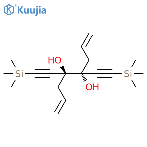 1,7-Octadiene-4,5-diol, 4,5-bis[(trimethylsilyl)ethynyl]-, (4R,5S)-rel- structure