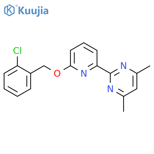 Pyrimidine, 2-[6-[(2-chlorophenyl)methoxy]-2-pyridinyl]-4,6-dimethyl- structure
