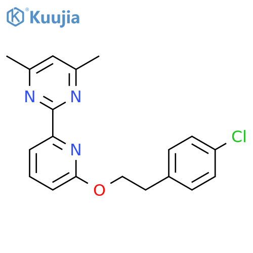 Pyrimidine, 2-[6-[2-(4-chlorophenyl)ethoxy]-2-pyridinyl]-4,6-dimethyl- structure
