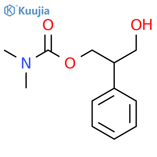 Carbamic acid, dimethyl-, 3-hydroxy-2-phenylpropyl ester structure