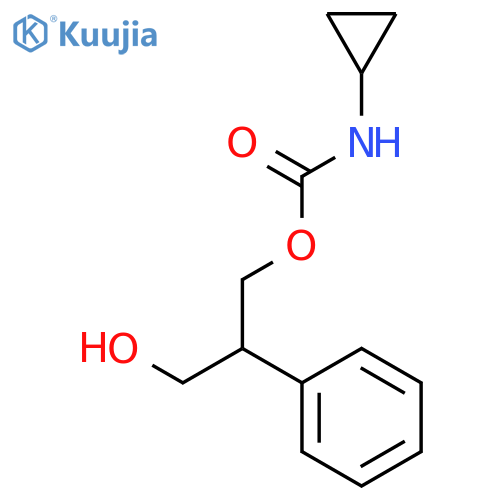 Carbamic acid, cyclopropyl-, 3-hydroxy-2-phenylpropyl ester structure