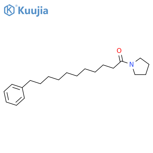 Pyrrolidine, 1-(1-oxo-11-phenylundecyl)- structure