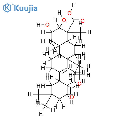2beta.3beta-Dihydroxy-27-nor-oleanen-(13)-disaeure-(23.28)-28-aethylester structure