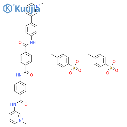 1-methyl-3-(4-{[4-({4-[(1-methylpyridinium-3-yl)carbamoyl]phenyl}carbamoyl)benzoyl]amino}phenyl)pyridinium bis(4-methylbenzenesulfonate) structure