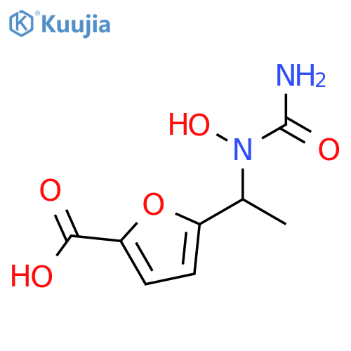 2-Furancarboxylic acid, 5-[1-[(aminocarbonyl)hydroxyamino]ethyl]- structure
