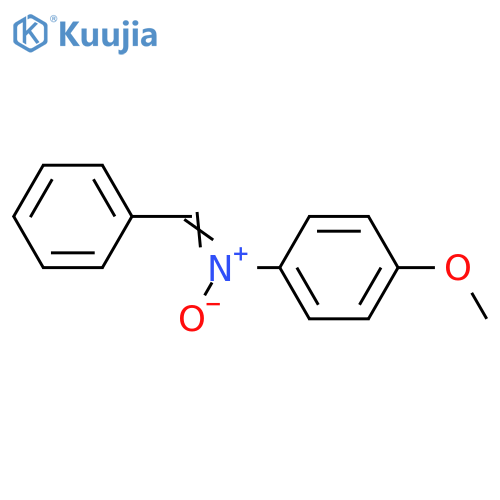 Benzenamine, 4-methoxy-N-(phenylmethylene)-, N-oxide structure