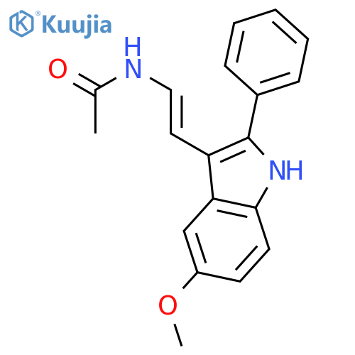 Acetamide, N-[(1E)-2-(5-methoxy-2-phenyl-1H-indol-3-yl)ethenyl]- structure