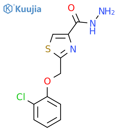 4-Thiazolecarboxylic acid, 2-[(2-chlorophenoxy)methyl]-, hydrazide structure