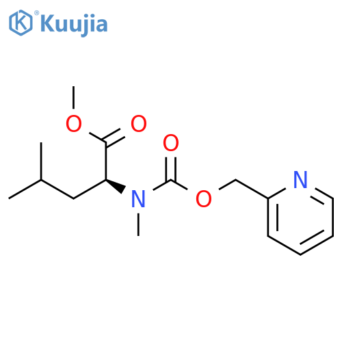 L-Leucine, N-methyl-N-[(2-pyridinylmethoxy)carbonyl]-, methyl ester structure