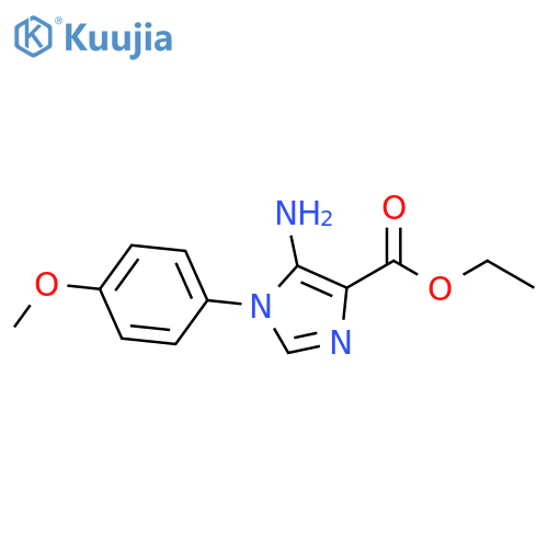 1H-Imidazole-4-carboxylic acid, 5-amino-1-(4-methoxyphenyl)-, ethyl ester structure