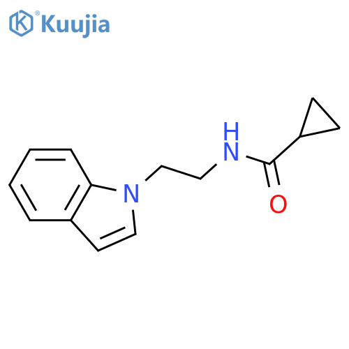 Cyclopropanecarboxamide, N-[2-(1H-indol-1-yl)ethyl]- structure