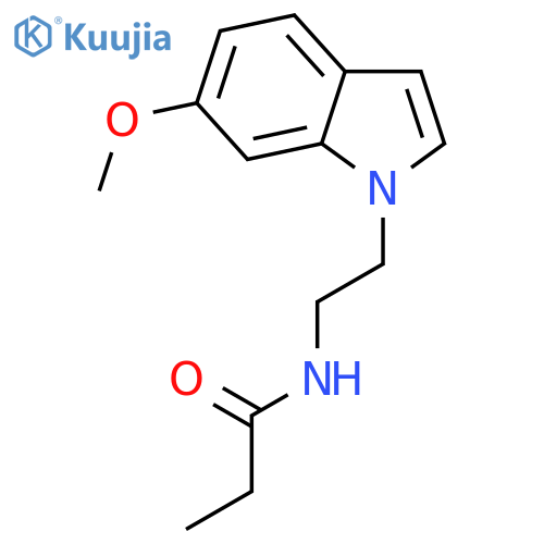 Propanamide, N-[2-(6-methoxy-1H-indol-1-yl)ethyl]- structure