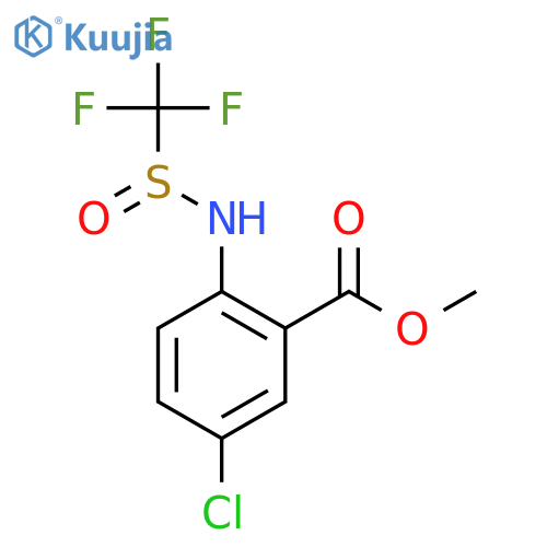 BENZOIC ACID, 5-CHLORO-2-[[(TRIFLUOROMETHYL)SULFINYL]AMINO]-, METHYL ESTER structure