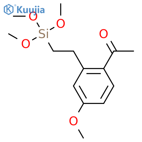 Ethanone, 1-[4-methoxy-2-[2-(trimethoxysilyl)ethyl]phenyl]- structure