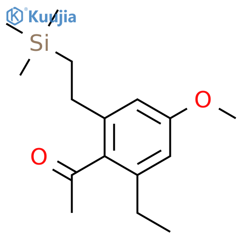 ETHANONE, 1-[2-ETHYL-4-METHOXY-6-[2-(TRIMETHYLSILYL)ETHYL]PHENYL]- structure