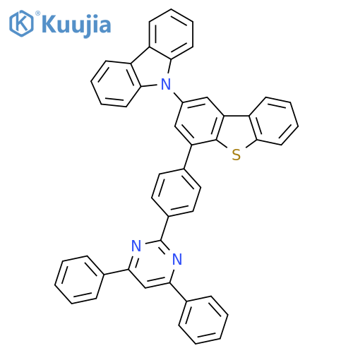 9H-Carbazole, 9-[4-[4-(4,6-diphenyl-2-pyrimidinyl)phenyl]-2-dibenzothienyl]- structure
