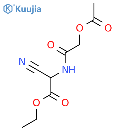 Acetic acid, [[(acetyloxy)acetyl]amino]cyano-, ethyl ester structure