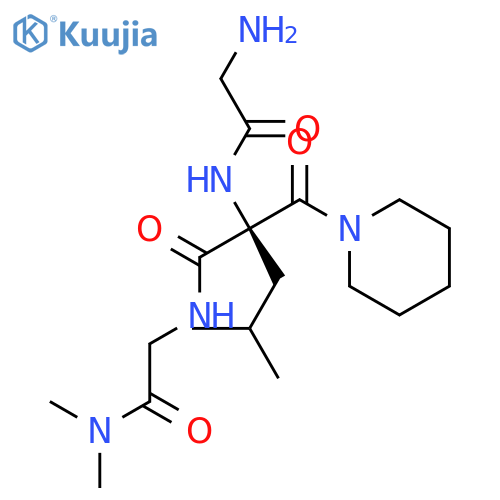 Glycinamide, glycyl-(2S)-2-piperidinecarbonyl-L-leucyl-N,N-dimethyl- structure