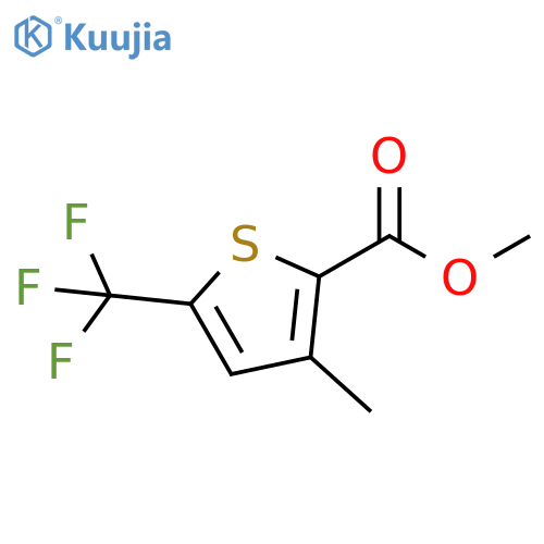 2-Thiophenecarboxylic acid, 3-methyl-5-(trifluoromethyl)-, methyl ester structure
