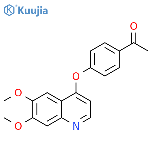 Ethanone, 1-[4-[(6,7-dimethoxy-4-quinolinyl)oxy]phenyl]- structure