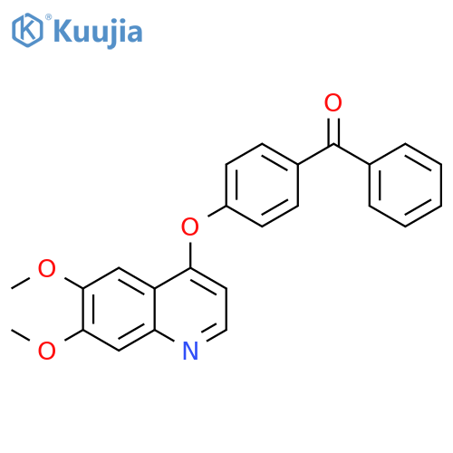 Methanone, [4-[(6,7-dimethoxy-4-quinolinyl)oxy]phenyl]phenyl- structure