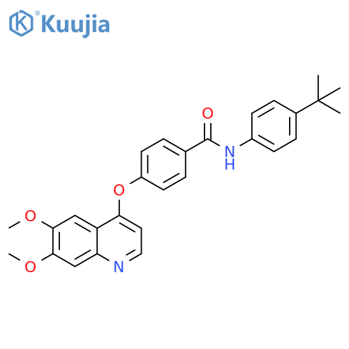Benzamide,4-[(6,7-dimethoxy-4-quinolinyl)oxy]-N-[4-(1,1-dimethylethyl)phenyl]- structure