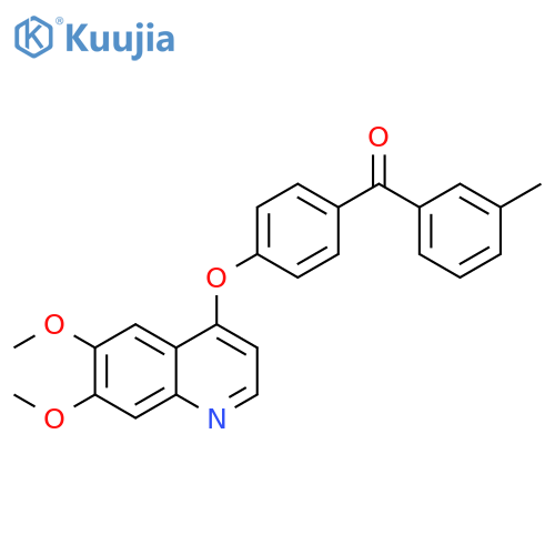 Methanone, [4-[(6,7-dimethoxy-4-quinolinyl)oxy]phenyl](3-methylphenyl)- structure