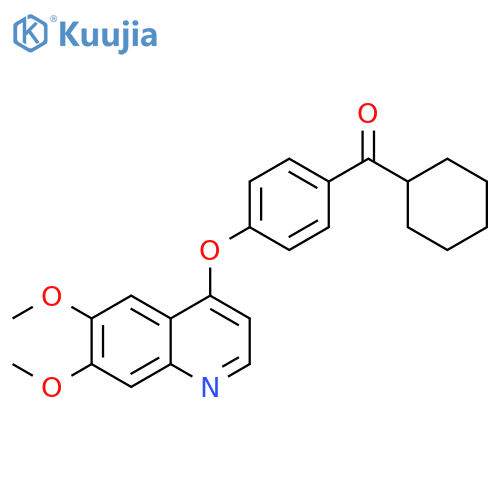 Methanone, cyclohexyl[4-[(6,7-dimethoxy-4-quinolinyl)oxy]phenyl]- structure